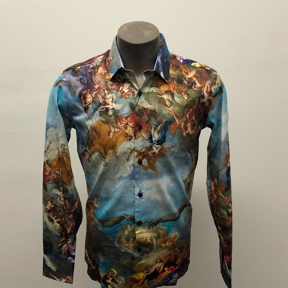 barabas Other - Barabas shirt button front multi color slim fit